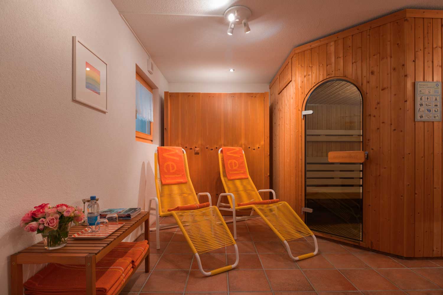 Sauna im B&B Hotel Chalet Berkana